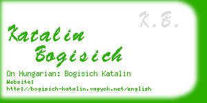 katalin bogisich business card